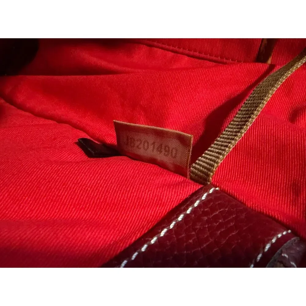 Dooney & Bourke Red Pebble Grain Leather Shoulder Bag EUC